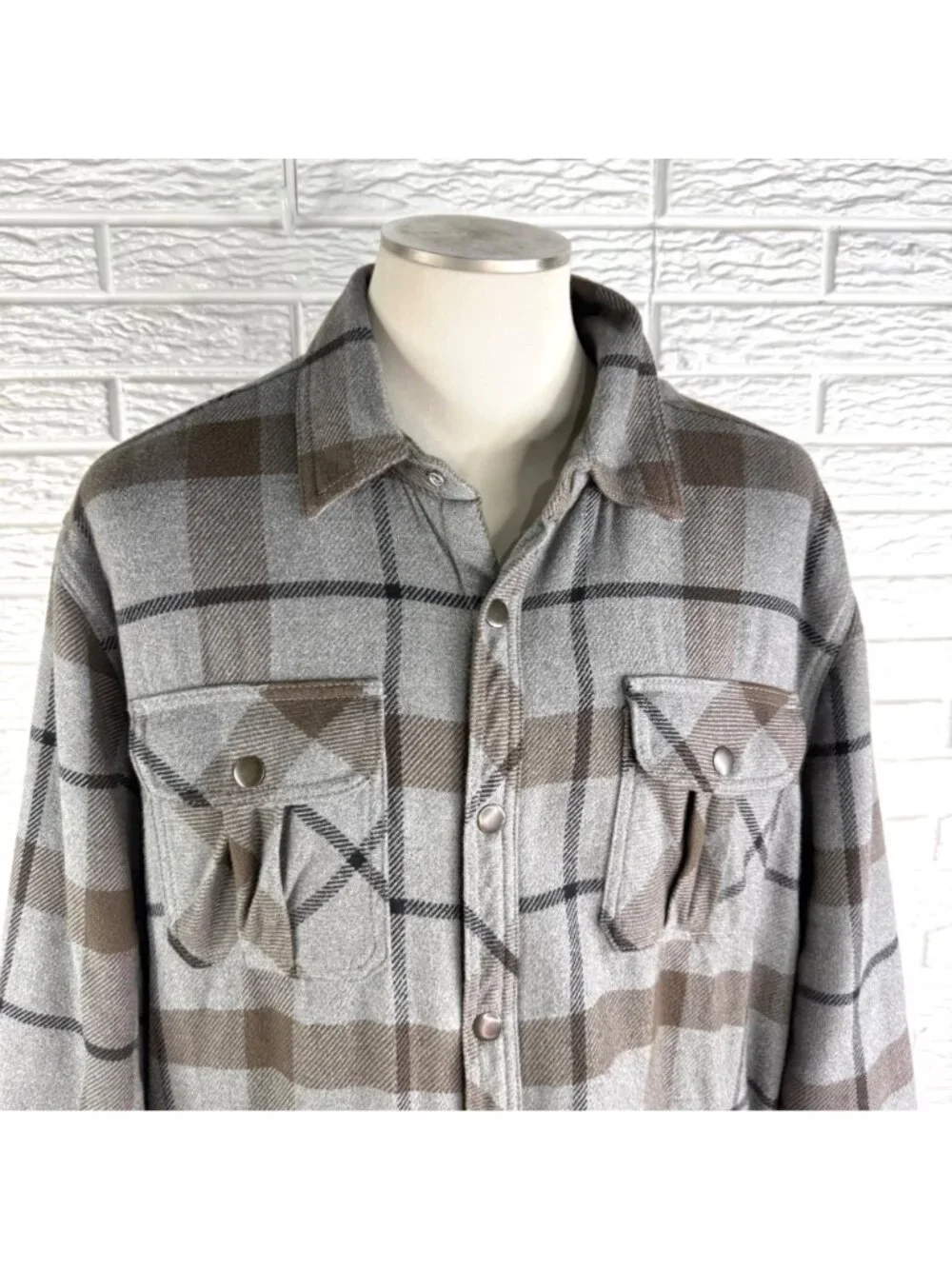 St. John’s Bay Outdoor Faux Sherpa Lined Plaid Jacket Size XXL